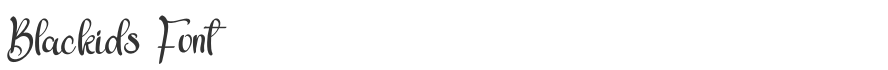 Blackids Font