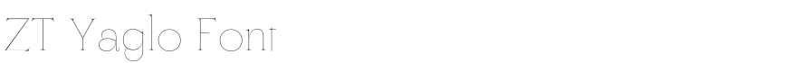 ZT Yaglo Font
