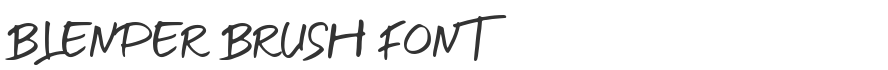 Blender Brush Font