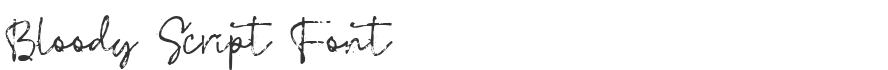 Bloody Script Font