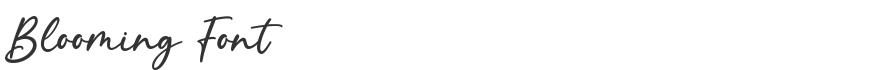 Blooming Font