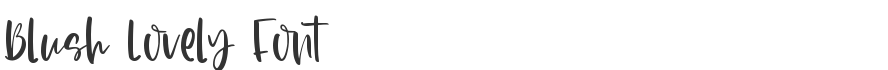 Blush Lovely Font