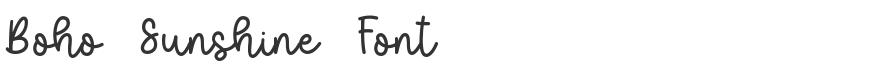 Boho Sunshine Font