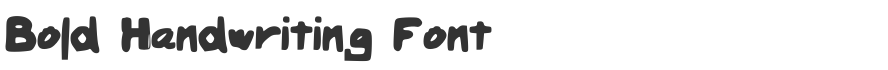 Bold Handwriting Font