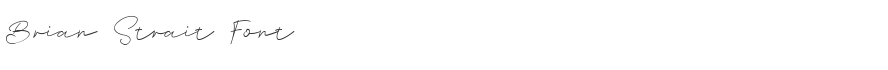 Brian Strait Font