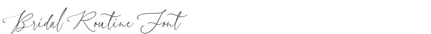 Bridal Routine Font