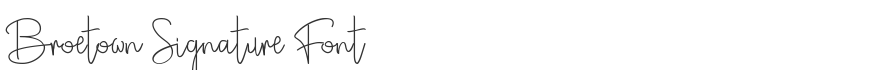 Broetown Signature Font
