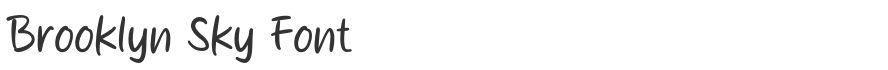 Brooklyn Sky Font