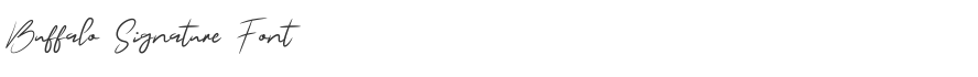 Buffalo Signature Font