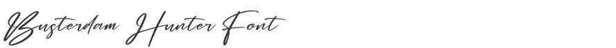 Busterdam Hunter Font