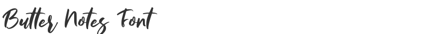 Butter Notes Font