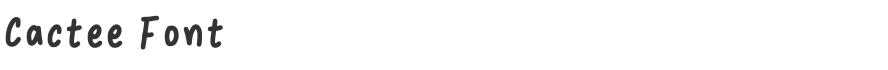 Cactee Font