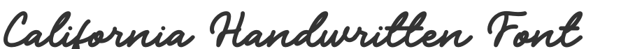 California Handwritten Font