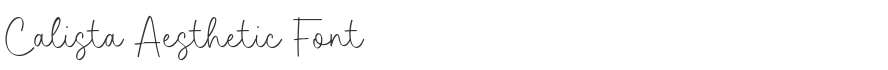 Calista Aesthetic Font