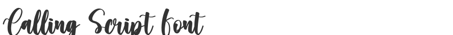 Calling Script Font