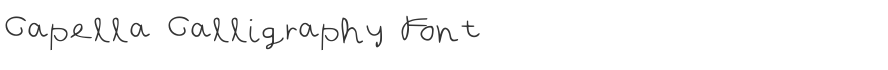 Capella Calligraphy Font