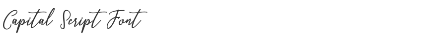 Capital Script Font