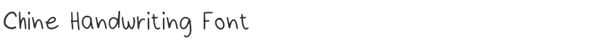 Chine Handwriting Font