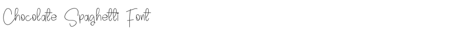 Chocolate Spaghetti Font