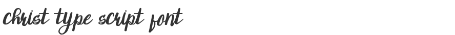 Christ Type Script Font