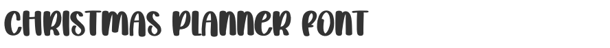 Christmas Planner Font