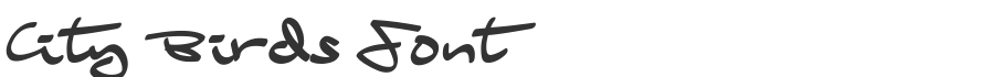 City Birds Font