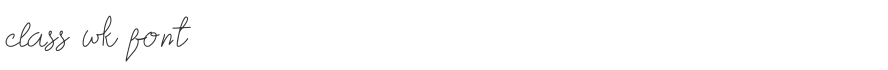 Class Wk Font
