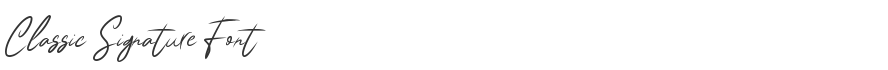 Classic Signature Font