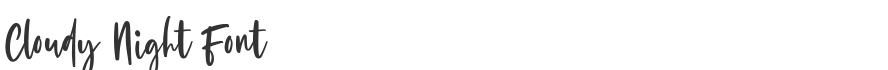 Cloudy Night Font