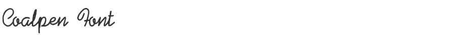 Coalpen Font