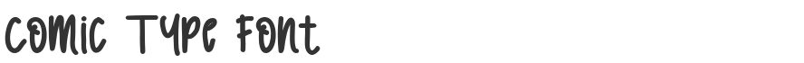 Comic Type Font