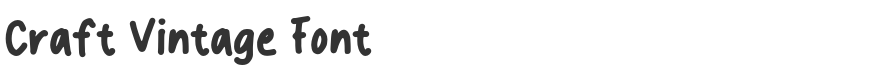 Craft Vintage Font
