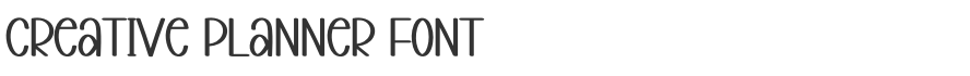 Creative Planner Font