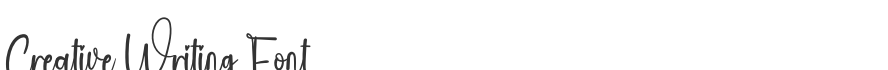 Creative Writing Font