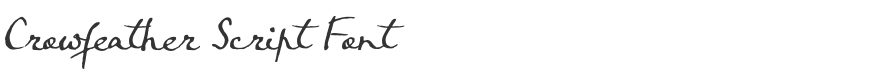 Crowfeather Script Font