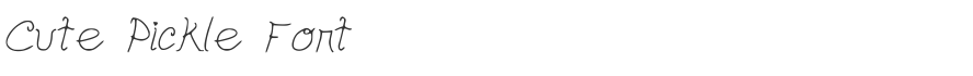 Cute Pickle Font