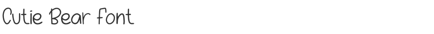 Cutie Bear Font