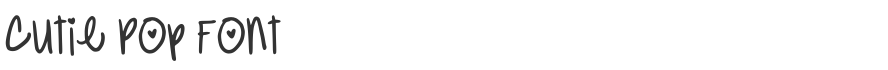 Cutie Pop Font