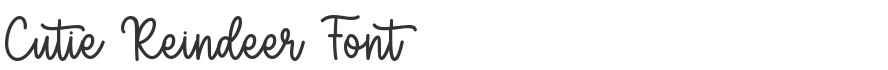 Cutie Reindeer Font