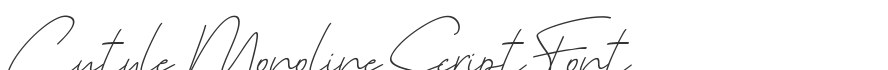 Cutyle Monoline Script Font