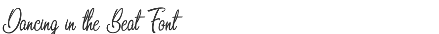 Dancing in the Beat Font