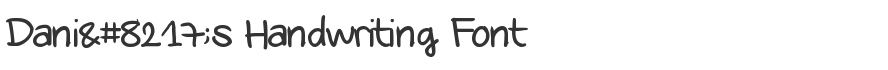 Dani’s Handwriting Font