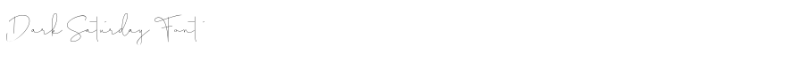 Dark Saturday Font