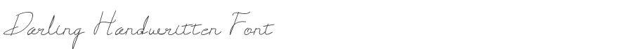 Darling Handwritten Font