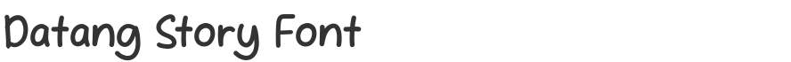 Datang Story Font