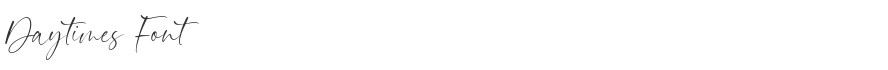 Daytimes Font