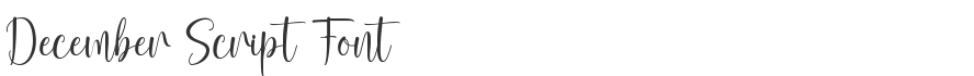 December Script Font