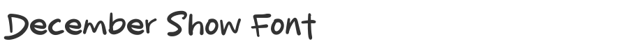 December Show Font