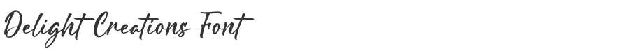 Delight Creations Font