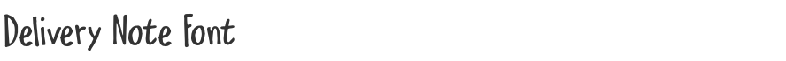 Delivery Note Font